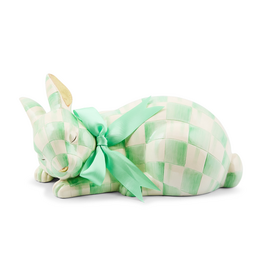 Mackenzie-Childs mint check fluffy bunny