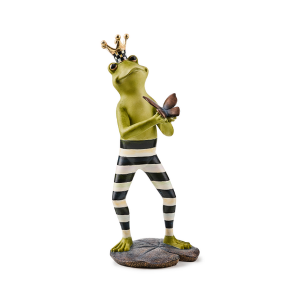 Mackenzie-Childs courtly fergal the frog with butterfly decor