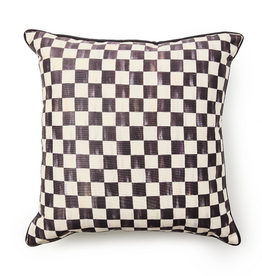 Mackenzie-Childs courtly check printed outdoor pillow