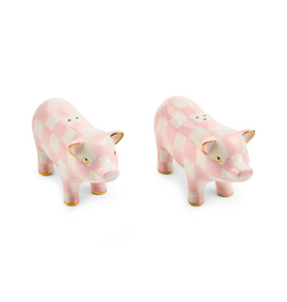 Mackenzie-Childs rosy pig salt & pepper set