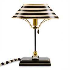 Mackenzie-Childs black and white library lamp