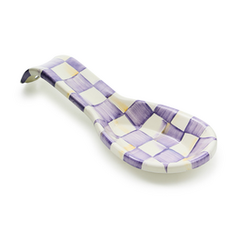 Mackenzie-Childs violet check spoon rest