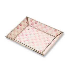 Mackenzie-Childs rosy check small glass tray