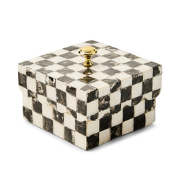 Mackenzie-Childs courtly check capiz scalloped box