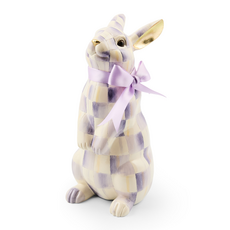 Mackenzie-Childs violet check standing bunny