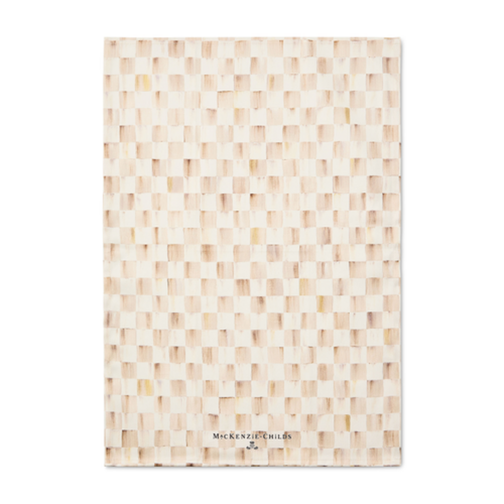 Mackenzie-Childs mocha check dish towel