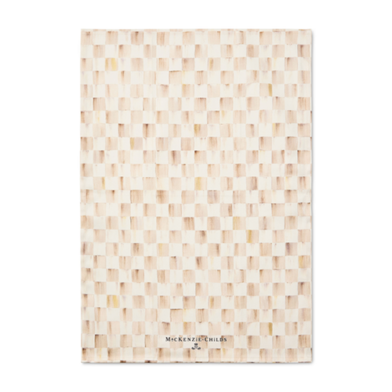 Mackenzie-Childs mocha check dish towel