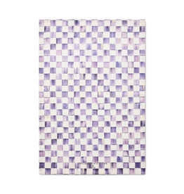 Mackenzie-Childs violet check printed dish towel