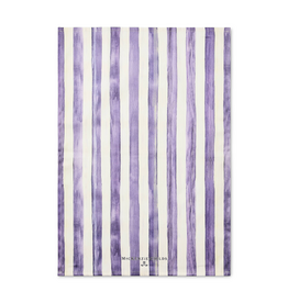 Mackenzie-Childs violet stripe printed dish towel