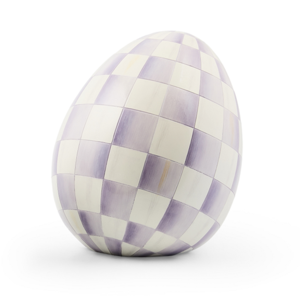 Mackenzie-Childs violet check small egg