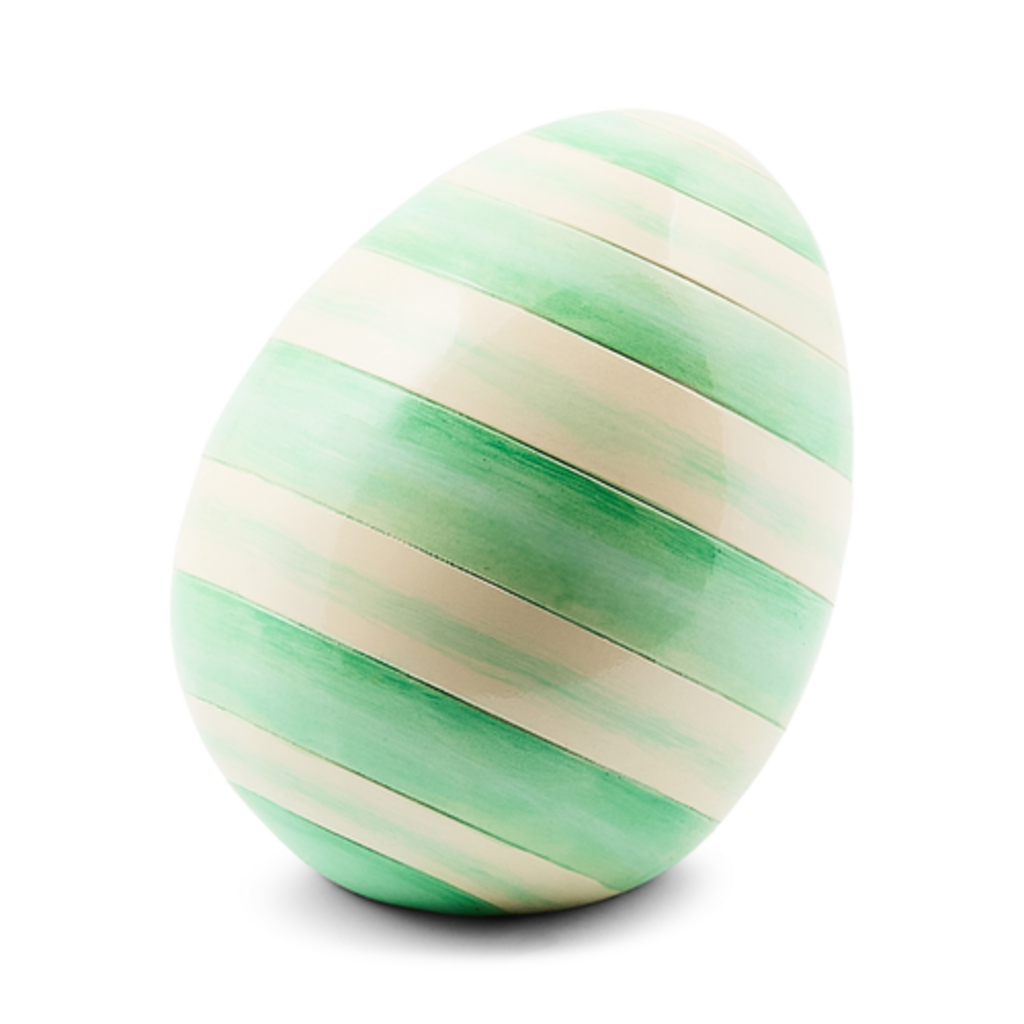 Mackenzie-Childs mint stripe mini egg