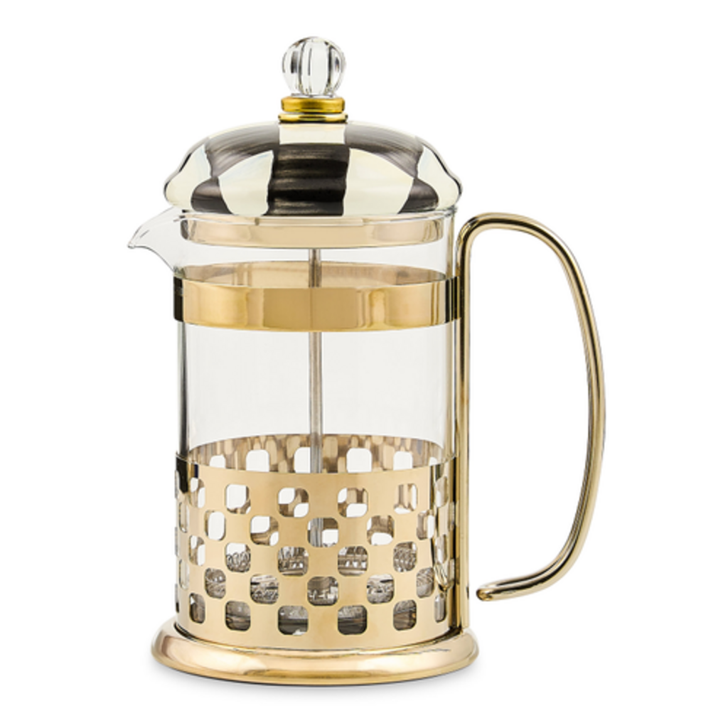 Mackenzie-Childs courtly check french press