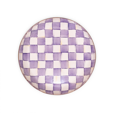 Mackenzie-Childs violet check abundant bowl
