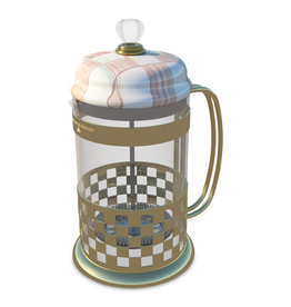 Mackenzie-Childs rosy check french press