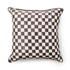 Mackenzie-Childs courtly check printed outdoor pillow