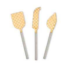 Mackenzie-Childs sterling cheese knife set