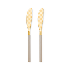 Mackenzie-Childs mocha spreader set