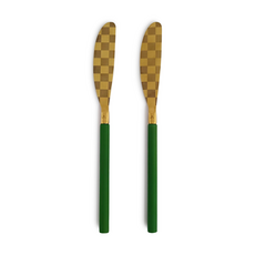 Mackenzie-Childs emerald spreader set