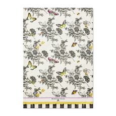 Mackenzie-Childs butterfly toile printed dish towel