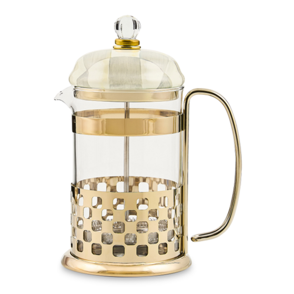 Mackenzie-Childs sterling check french press