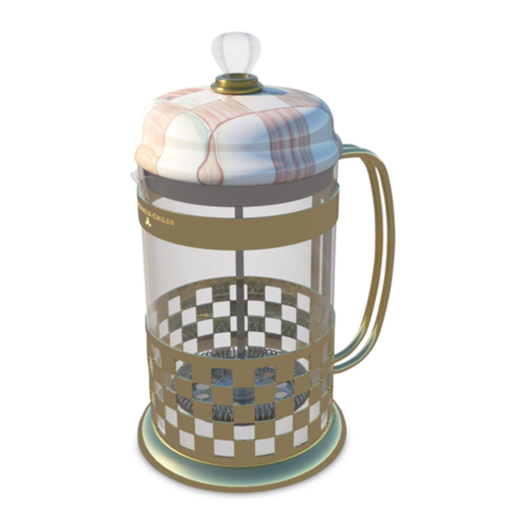 Mackenzie-Childs rosy check french press
