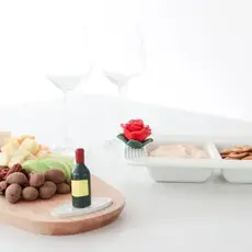 nora fleming garnish dish, stripes