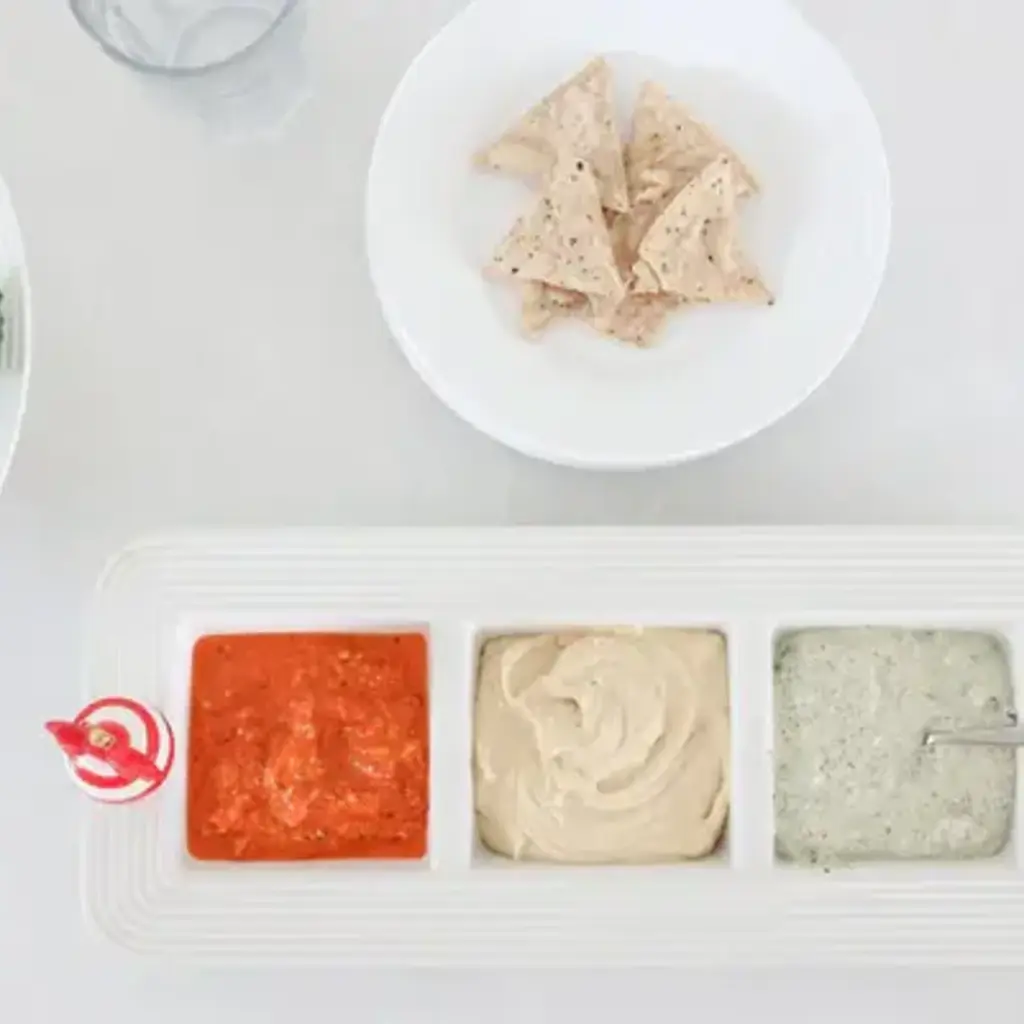 nora fleming garnish dish, stripes