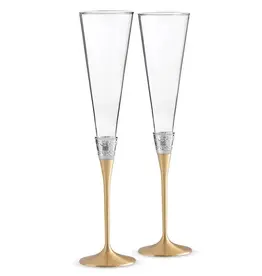 Vera Wang With Love Gold Toasting Flutes, s/2
