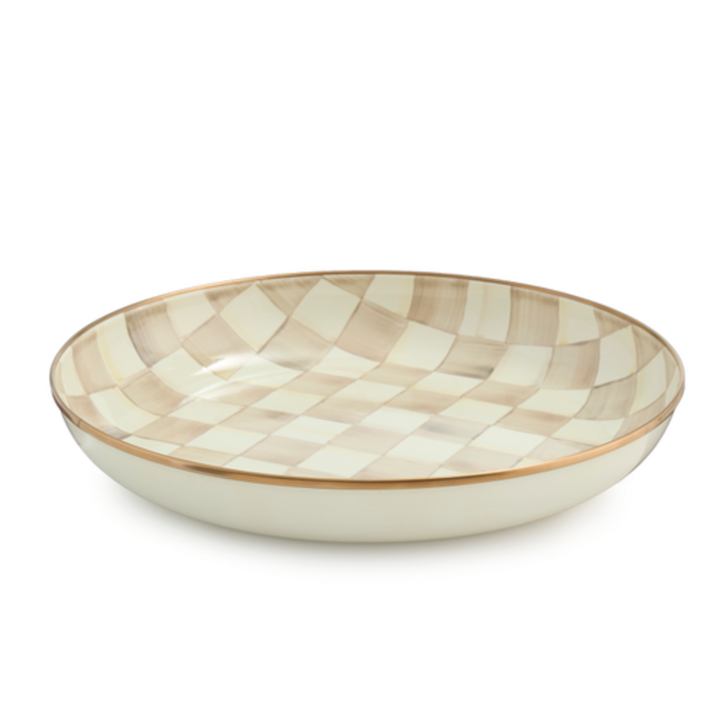 Mackenzie-Childs mocha check abundant bowl