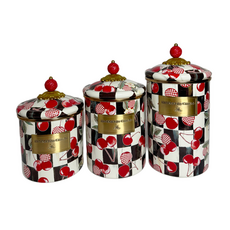 Mackenzie-Childs mon cheri canisters, set of 3