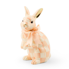 Mackenzie-Childs coral check duchess bunny