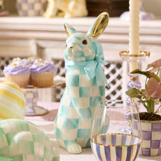 Mackenzie-Childs aqua check peter bunny