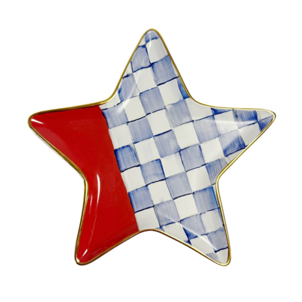 Mackenzie-Childs 1776 ceramic star plate