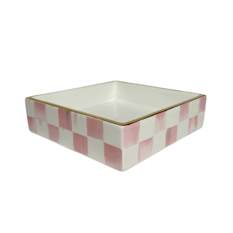 Mackenzie-Childs rosy check cocktail napkin holder