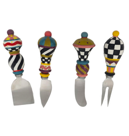 Mackenzie-Childs jubilee cheese knife set