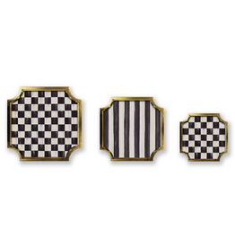 Mackenzie-Childs courtly stackable trinket trays, set of 3