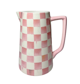 Mackenzie-Childs rosy check farmhouse pitcher