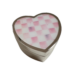 Mackenzie-Childs rosy check heart trinket box