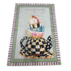 Mackenzie-Childs spill the tea printed dish towel