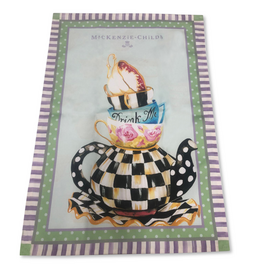 Mackenzie-Childs spill the tea printed dish towel