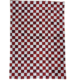Mackenzie-Childs cherry check printed dish towel