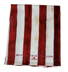 Mackenzie-Childs cherry stripe printed dish towel