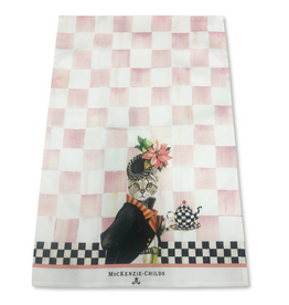 Mackenzie-Childs miss kitty printed dish towel