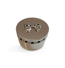 Mackenzie-Childs celebrate silver plated bow trinket box