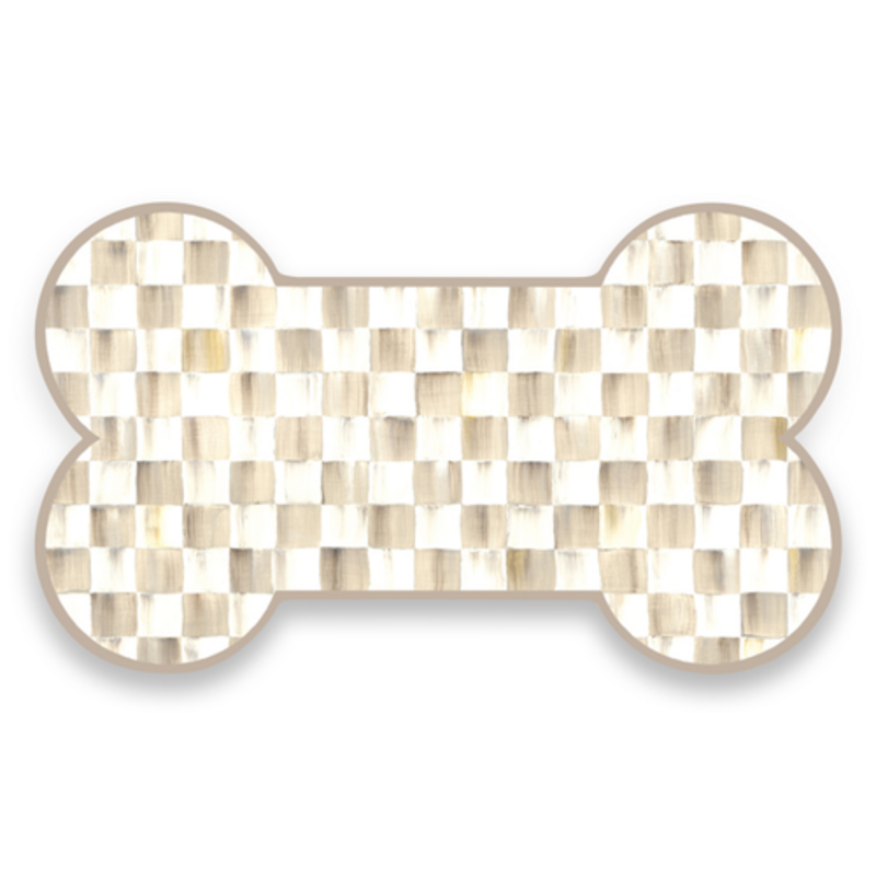 Mackenzie-Childs mocha check pup placemat