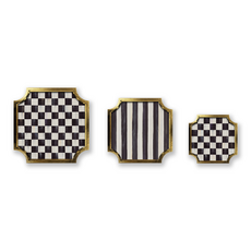 Mackenzie-Childs courtly stackable trinket trays, set of 3