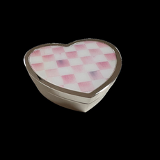 Mackenzie-Childs rosy check heart trinket box