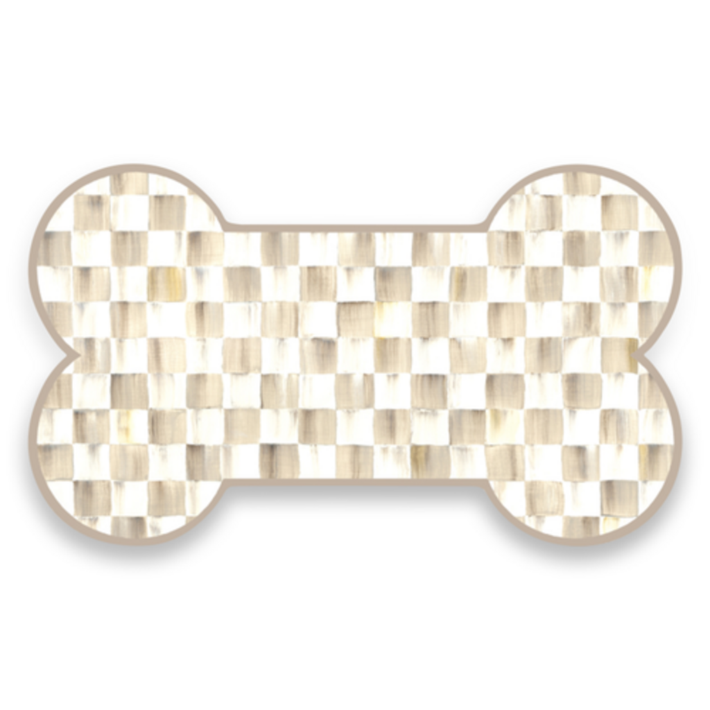Mackenzie-Childs mocha check pup placemat
