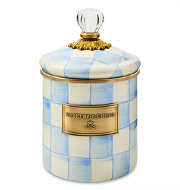 Mackenzie-Childs sky check small canister
