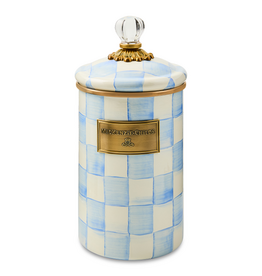 Mackenzie-Childs sky check large canister